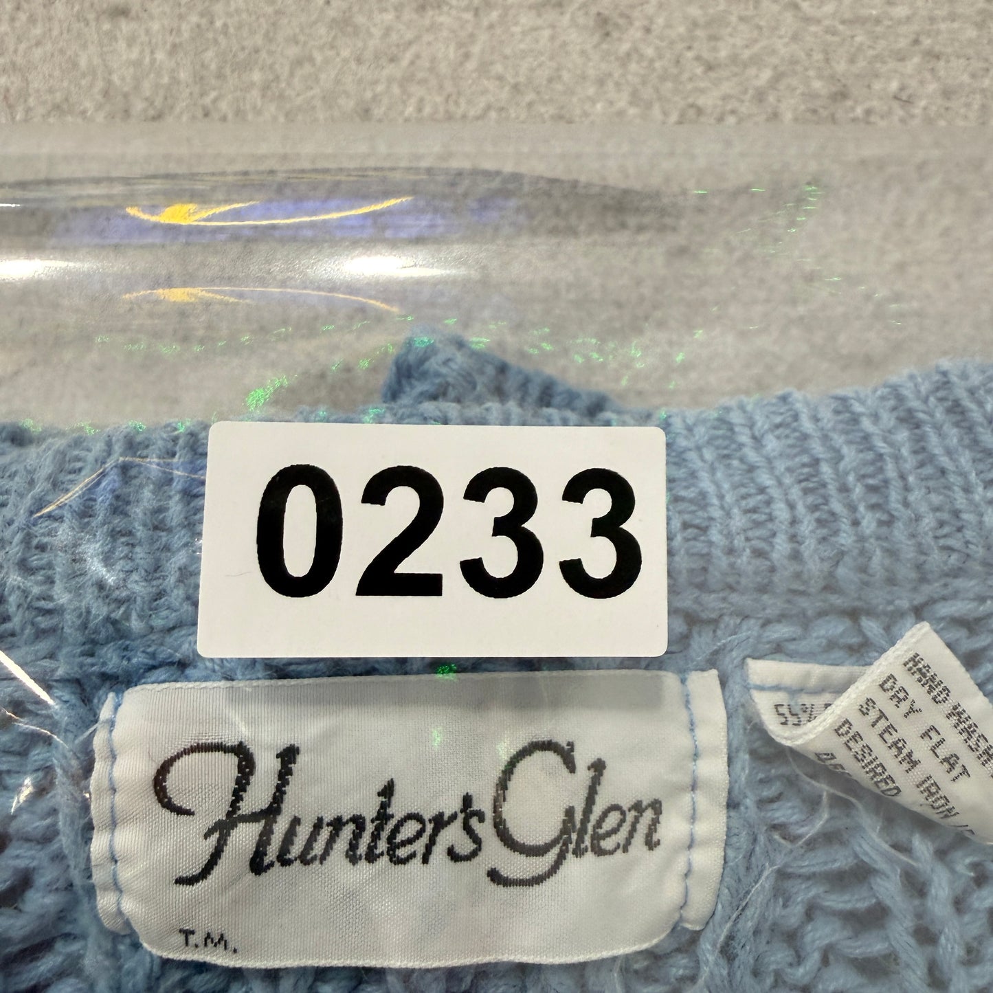 Vintage Hunters Glen Womens Blue Cable Knit Sweater Vest V-Neck Chunky Size M