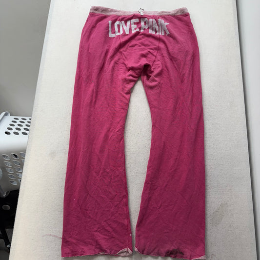 PINK By Victoria’s Secret Pink Flare Track Pants Drawstring Dog Logo Size L