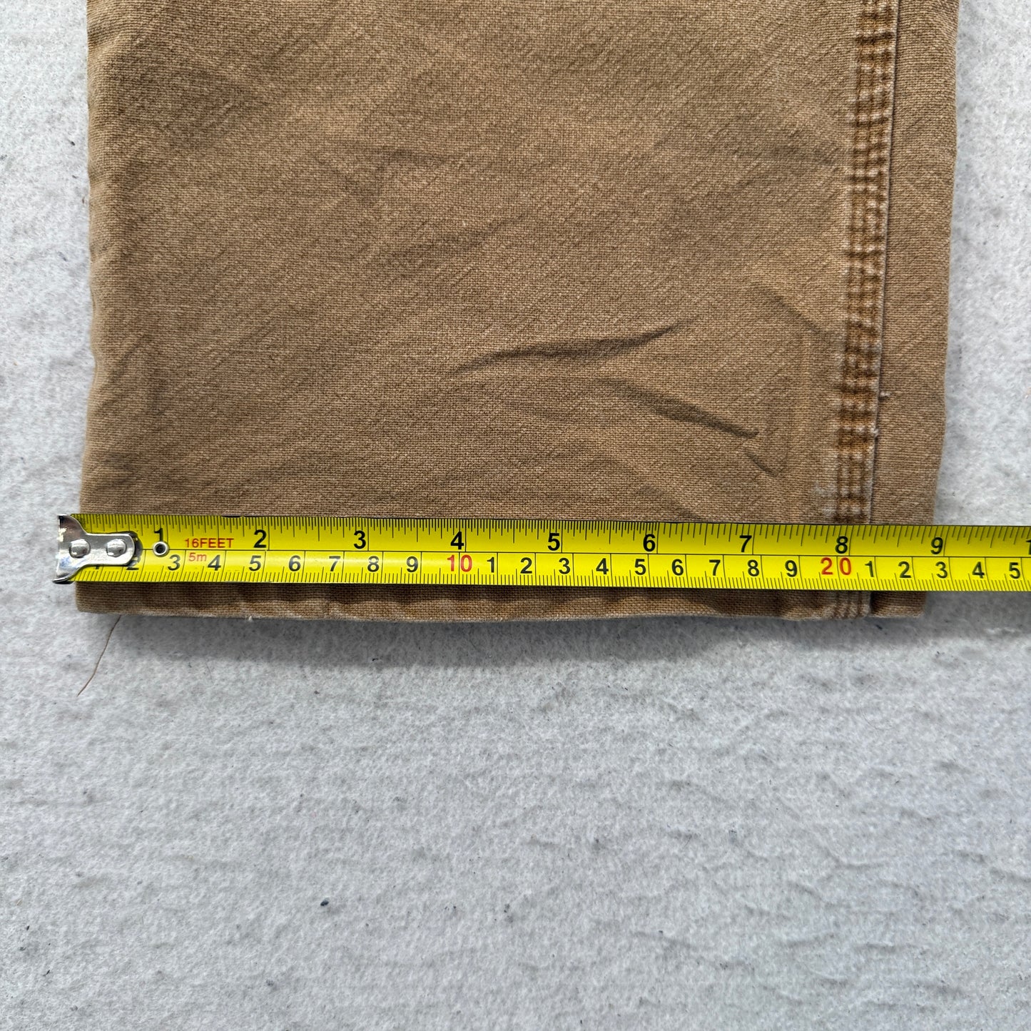 Genuine Dickies Men's Khaki Relaxed Fit Carpenter Pants Pockets Logo Size W34
