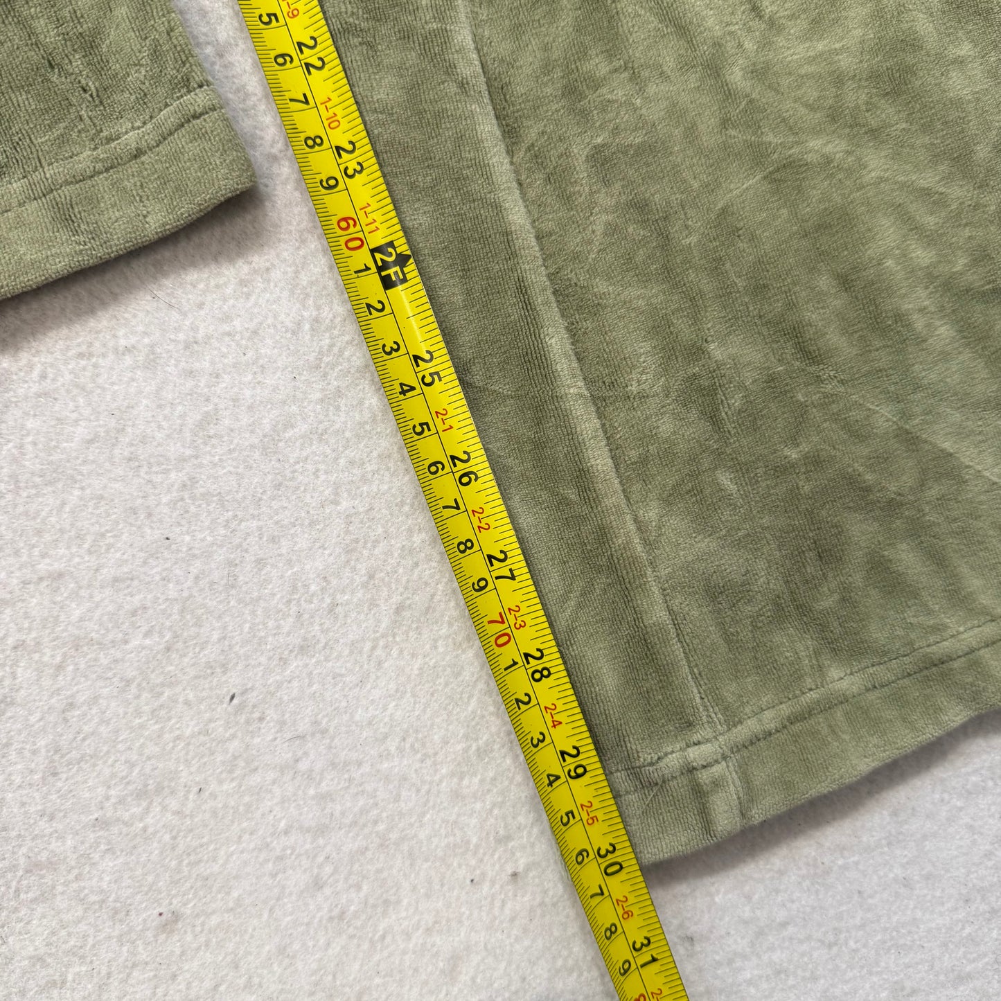 Juicy Couture Women's Olive Green Velour Flared Track Pants Low Rise Size M