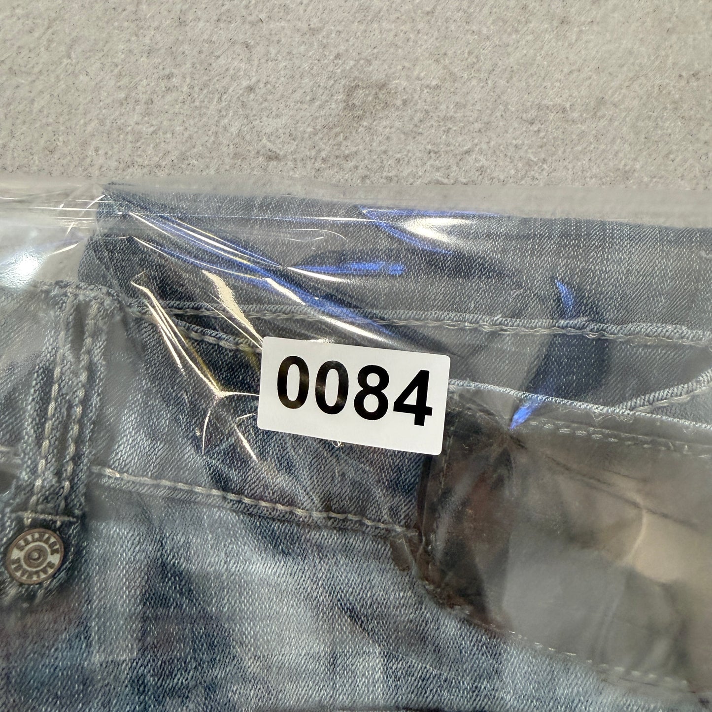 Salvage Havoc Men's Blue Denim Jeans Straight Slim-Fit Pocket Buckle Size W33