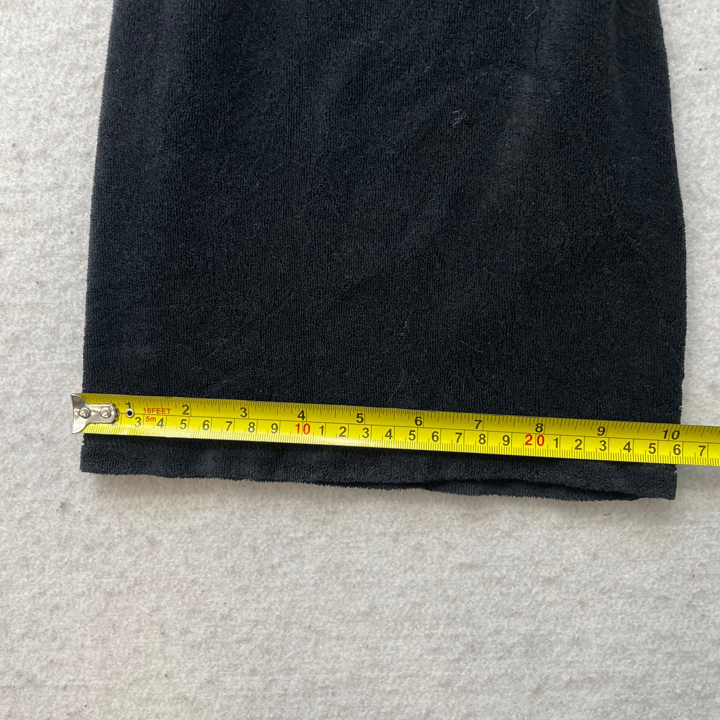 Juicy Couture Women's Black Terry Cloth Wide Leg Track Pants Drawstring Size M