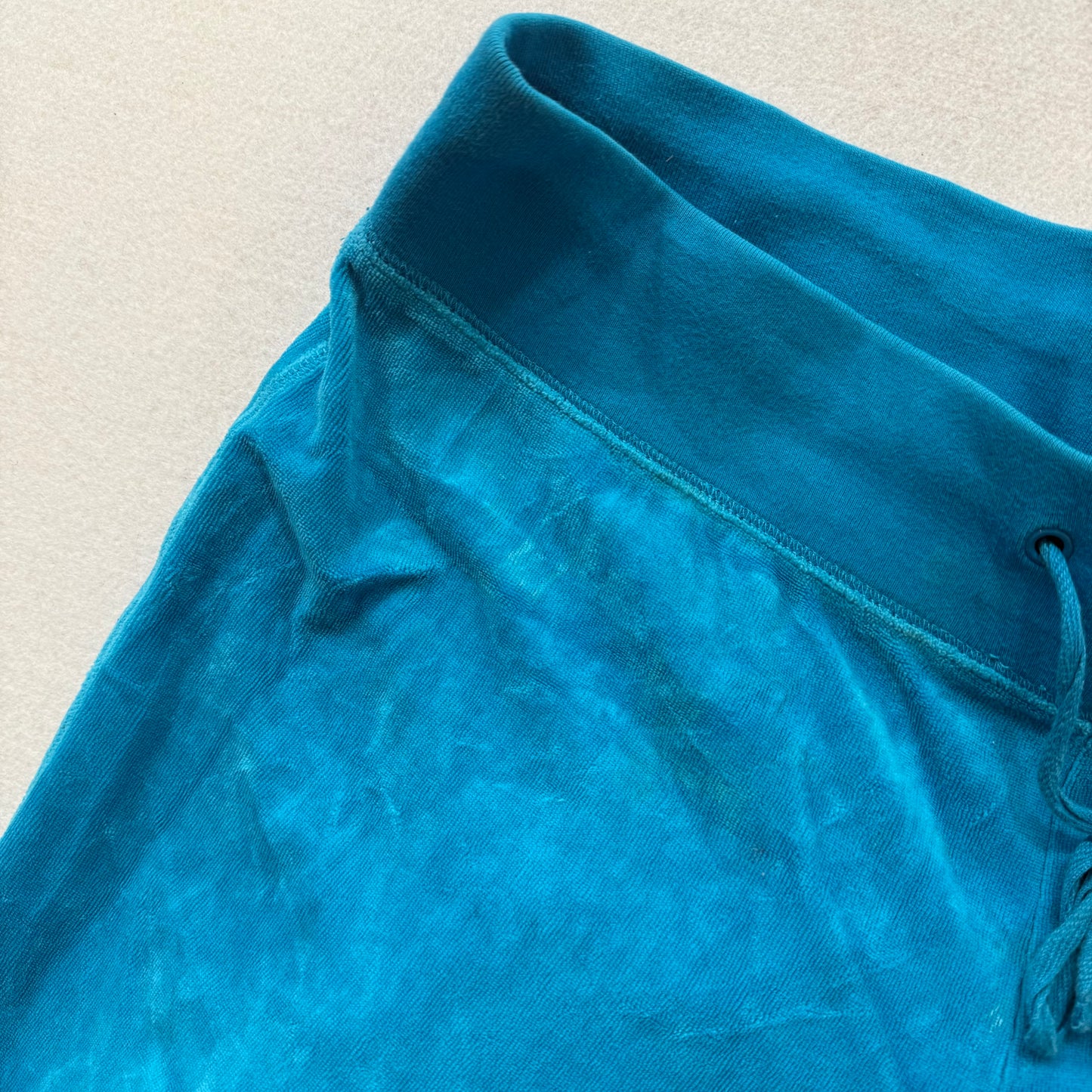 Vintage Juicy Couture Teal Drawstring Velour Pants Size XL