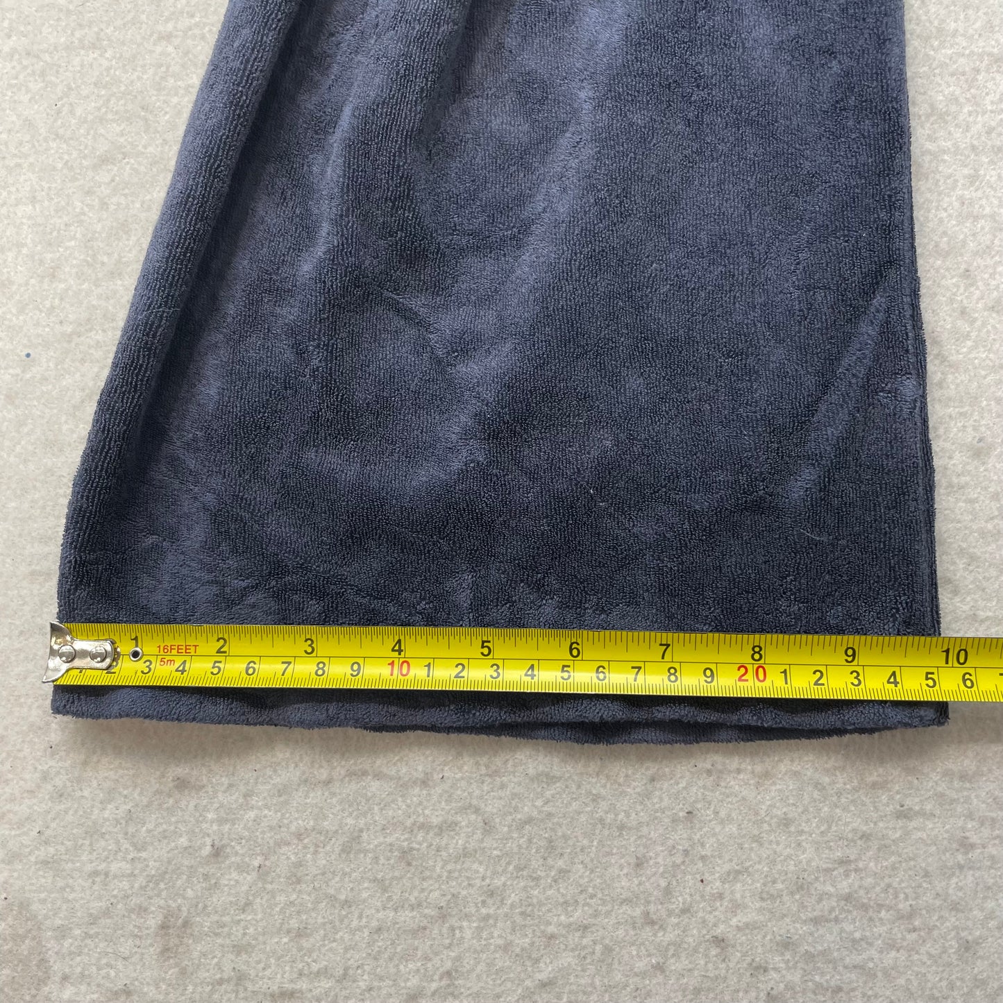 Juicy Couture Women's Navy Velour Wide Leg Track Pants Drawstring Relaxed Size M