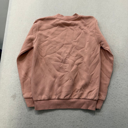 Paris Tour D'Or Womens Dusty Pink Fleece Sweatshirt Embroidered Crewneck Size XS