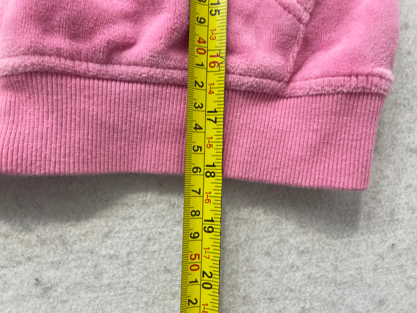 Juicy Couture Women's Bubblegum Pink Velour Zip Up Hoodie Rhinestone Logo Size M