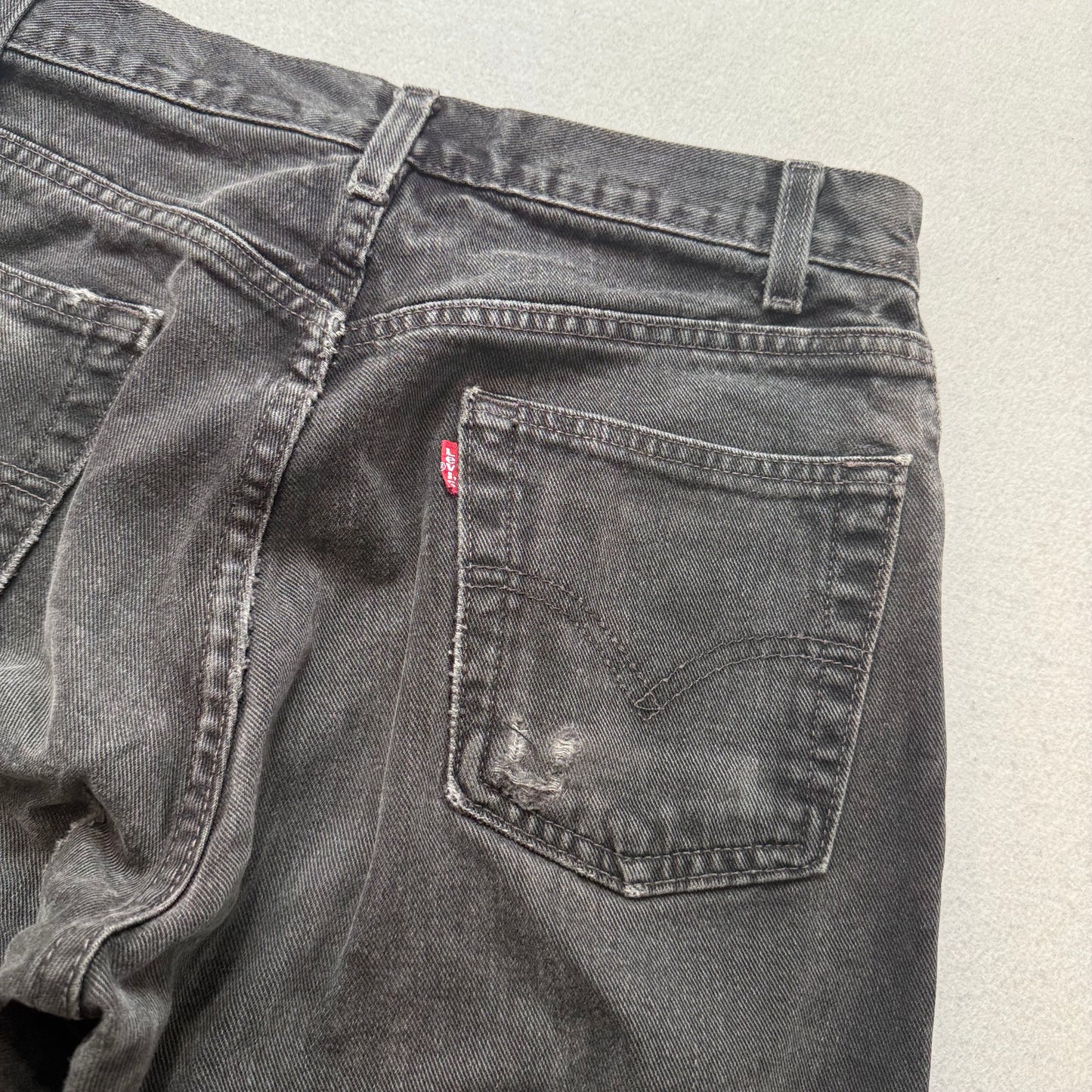 Levi's 505 Regular Fit Men's Black Denim Straight Leg Jeans Zip-Fly Size 31x32