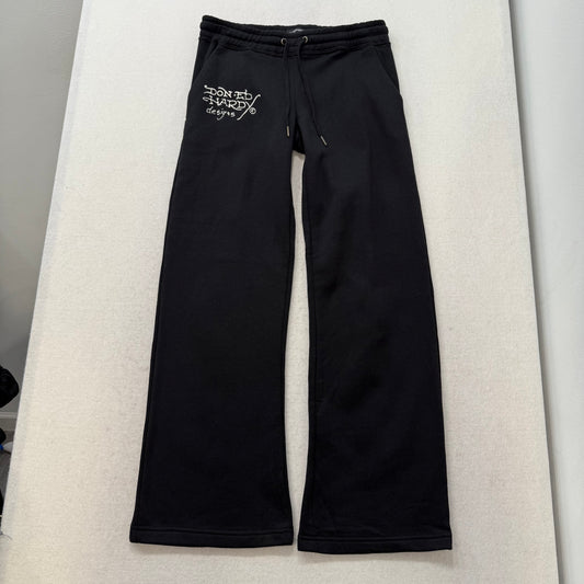 ED HARDY “Love kills Slowly” BLACK FLARE PANTS