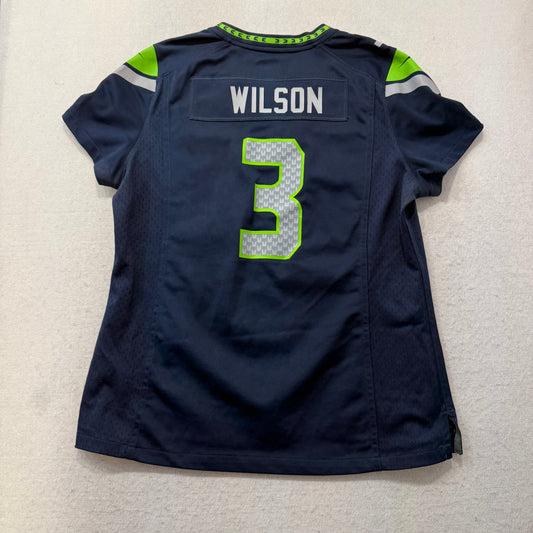 Nike Seattle Seahawks Women's Navy Russell Wilson #3 NFL On Field Football Jersey
