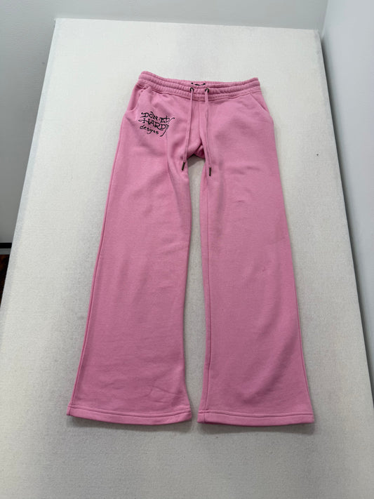 ED HARDY “NYC Skull” PINK FLARE PANTS