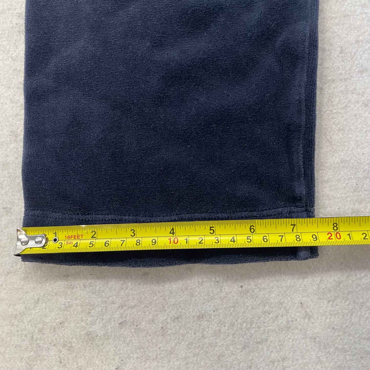 Juicy Couture Women's Navy Velour Flared Track Pant Graphic Logo Preppy Size 10