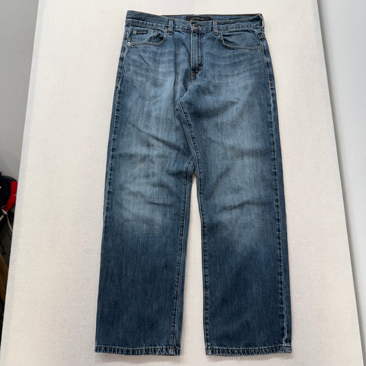 Calvin Klein Jeans Blue Cropped Straight Leg Denim Pants Classic Everyday Fit Size 34