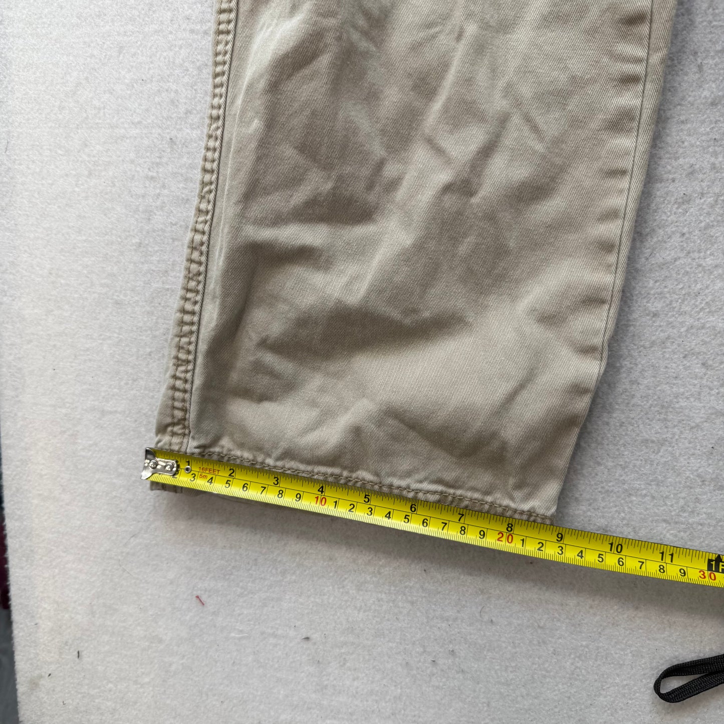 Unionbay Men's Khaki Cotton Straight Leg Cargo Pants Pockets Outdoor Size 38