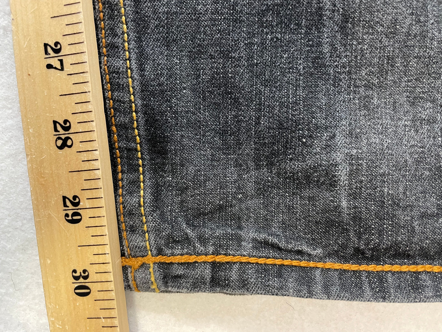Rocawear Black Denim Jeans Straight Leg Embroidered Logo Back Pocket Size 48