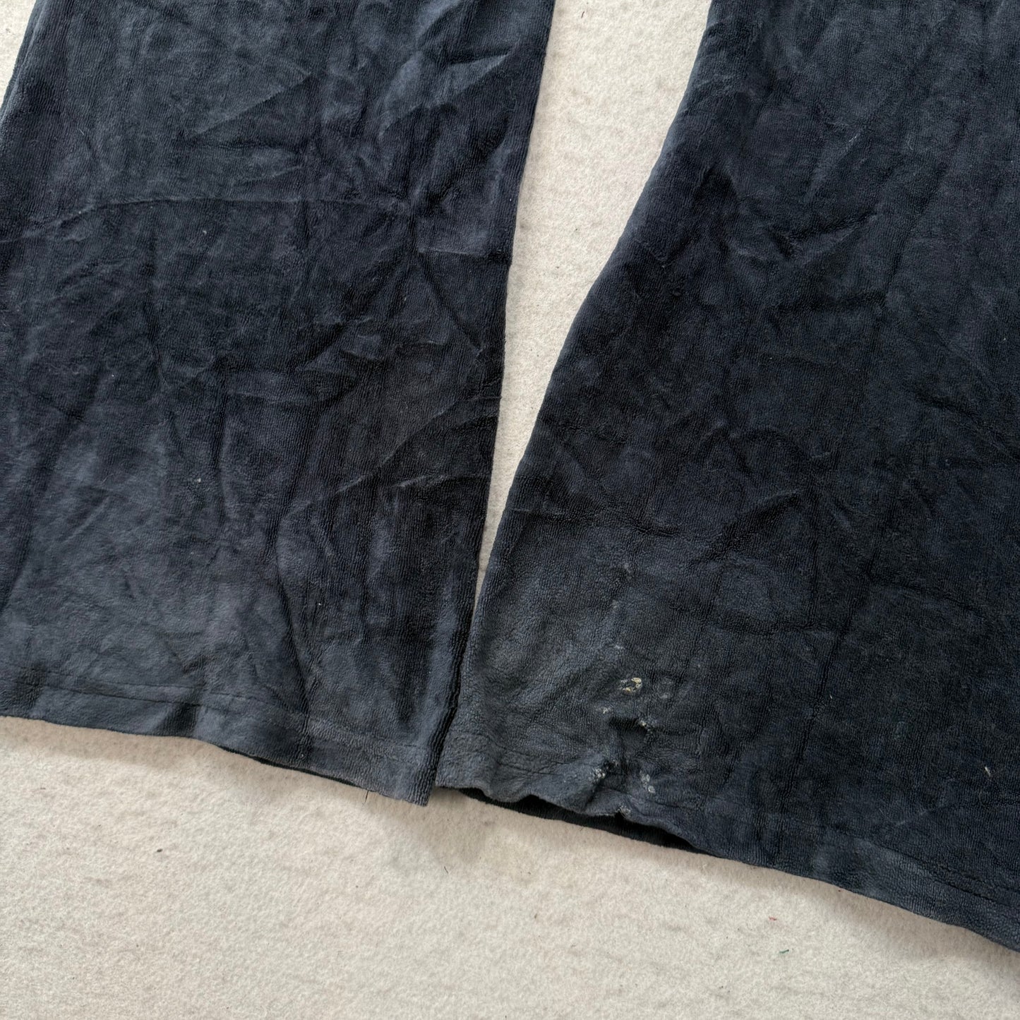 Vintage Juicy Couture Womens Charcoal Velour Flared Track Pant Drawstring Size S