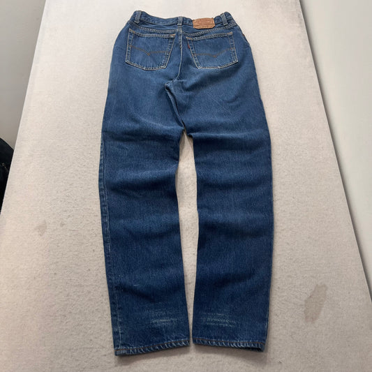 Vtg Levi's 17501 Women's Blue Straight Denim Jeans High Rise Made In USA Size 30