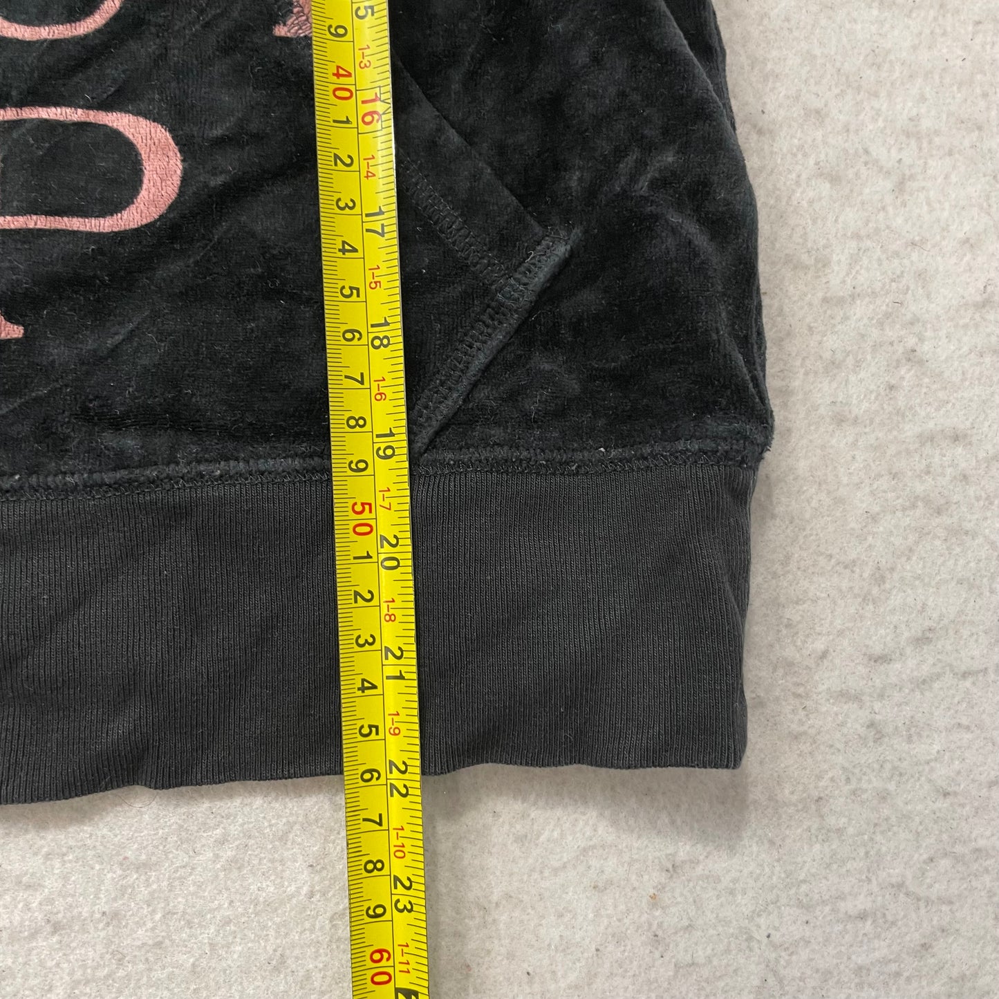 Juicy Couture Will Not Shut Up Women's Black Pull-Over Hoodie Rhinestones Size M