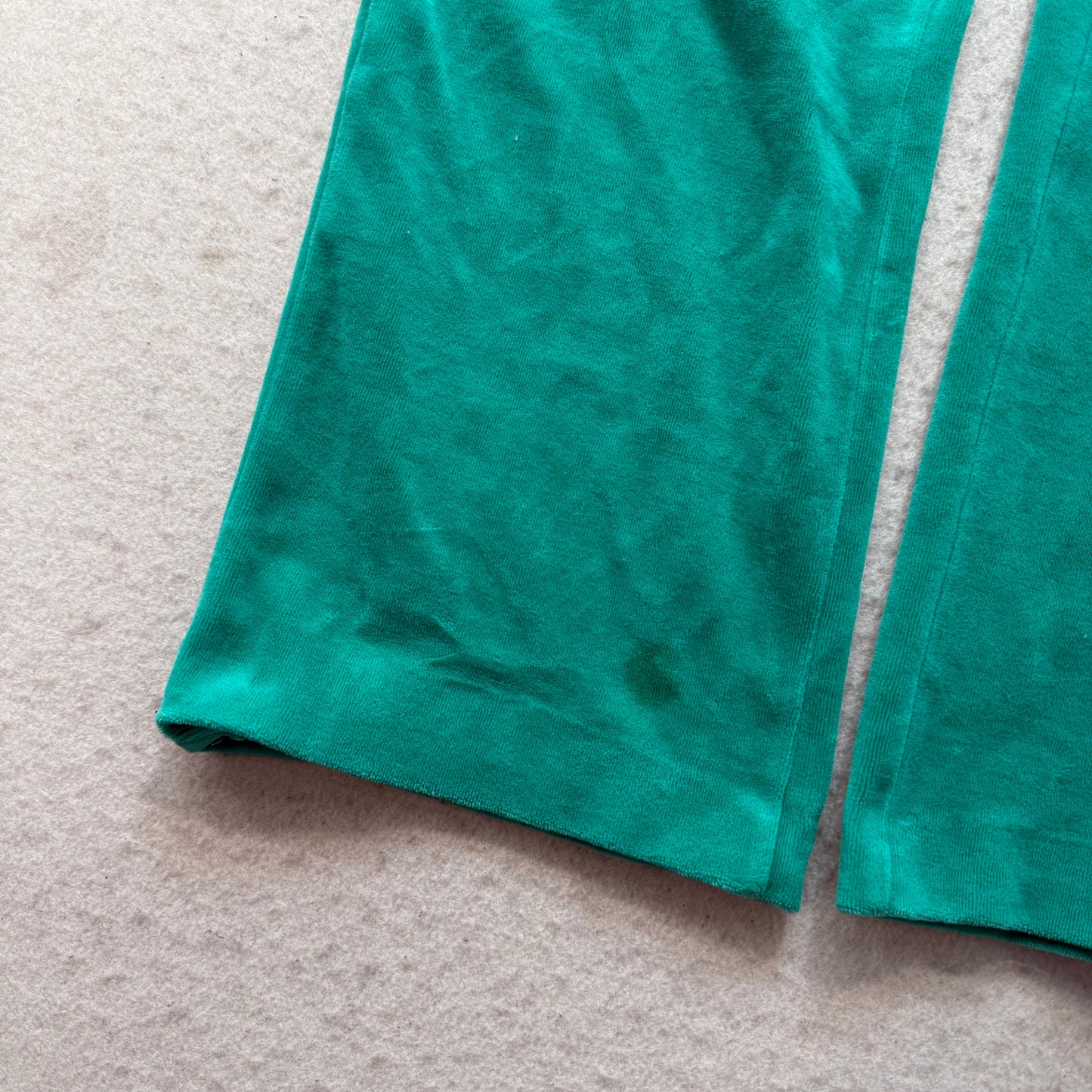 Vintage Juicy Couture Womens Turquoise Terrycloth Flare Track Pant Pocket Size M