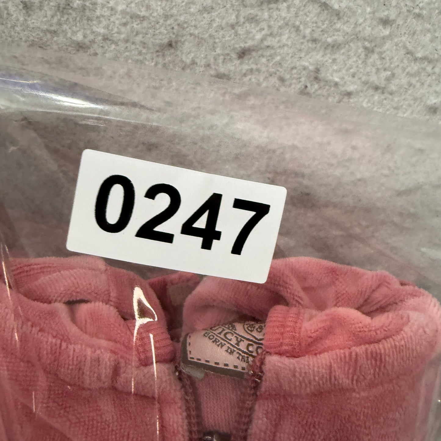 Juicy Couture Women's Rose Pink Velour Zip-Up Hoodie Pockets Loungewear Size M