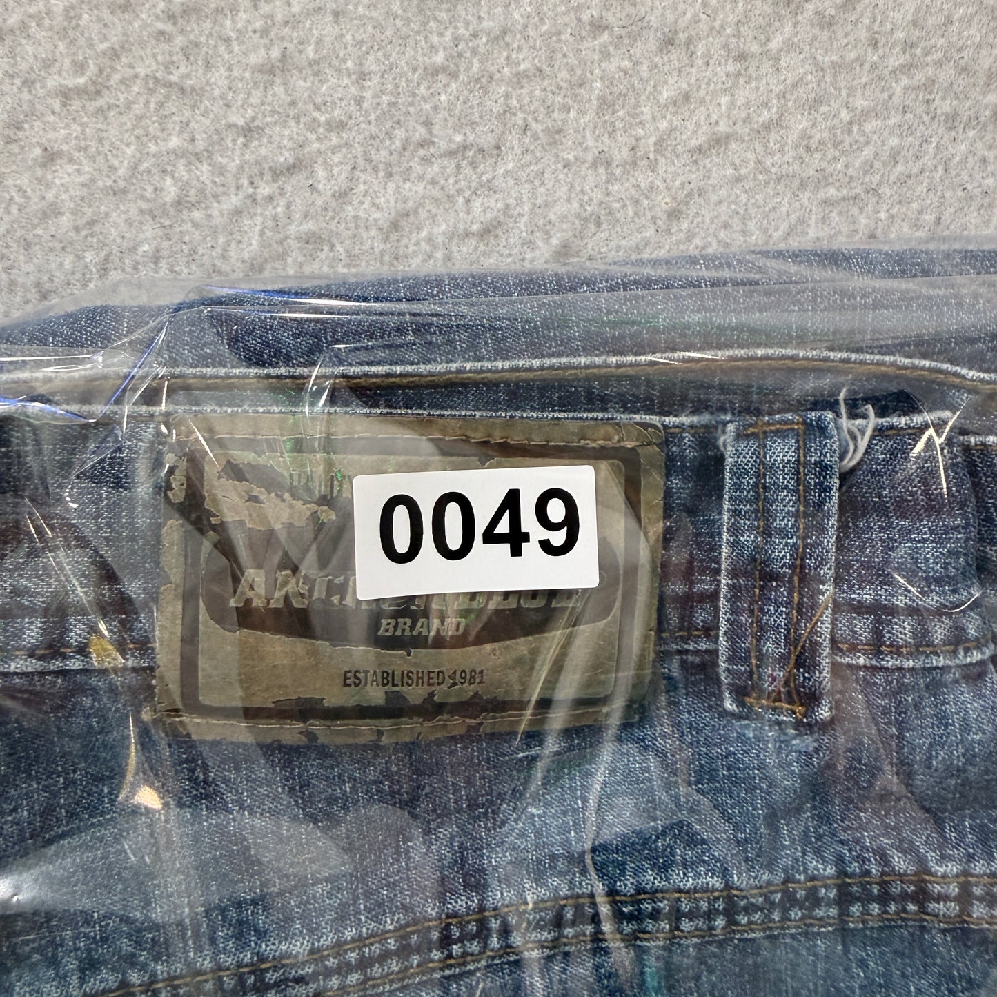 Anchor Blue Brand Men's Blue Wide Leg Carpenter Denim Jeans Workwear Size W34