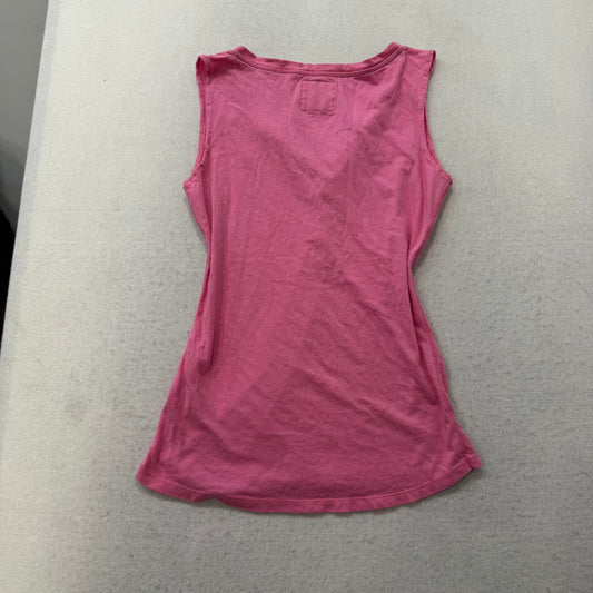 Abercrombie & Fitch Women's Rose Pink Cotton Henley Tank Top Sleeveless Size M
