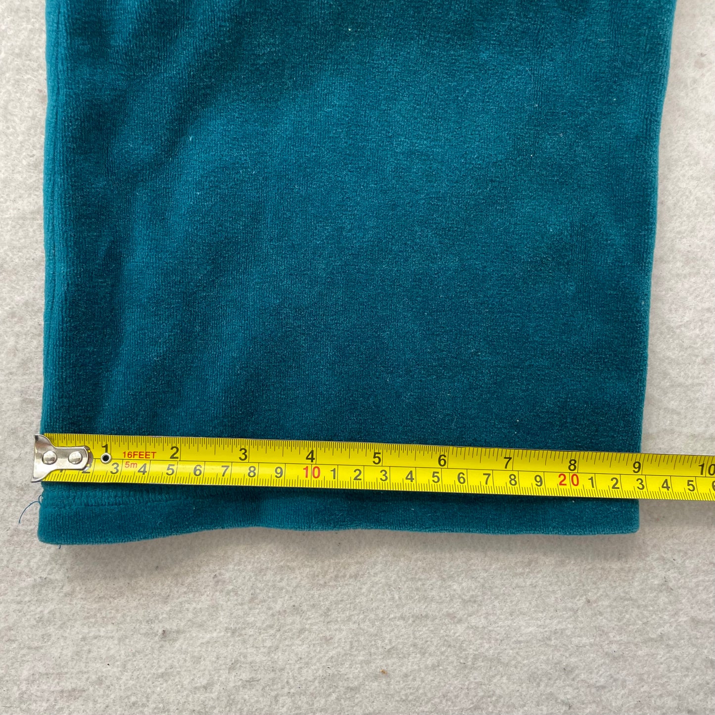 Juicy Couture Women's Dark Teal Velour Flared Leg Track Pant Drawstring Size W32