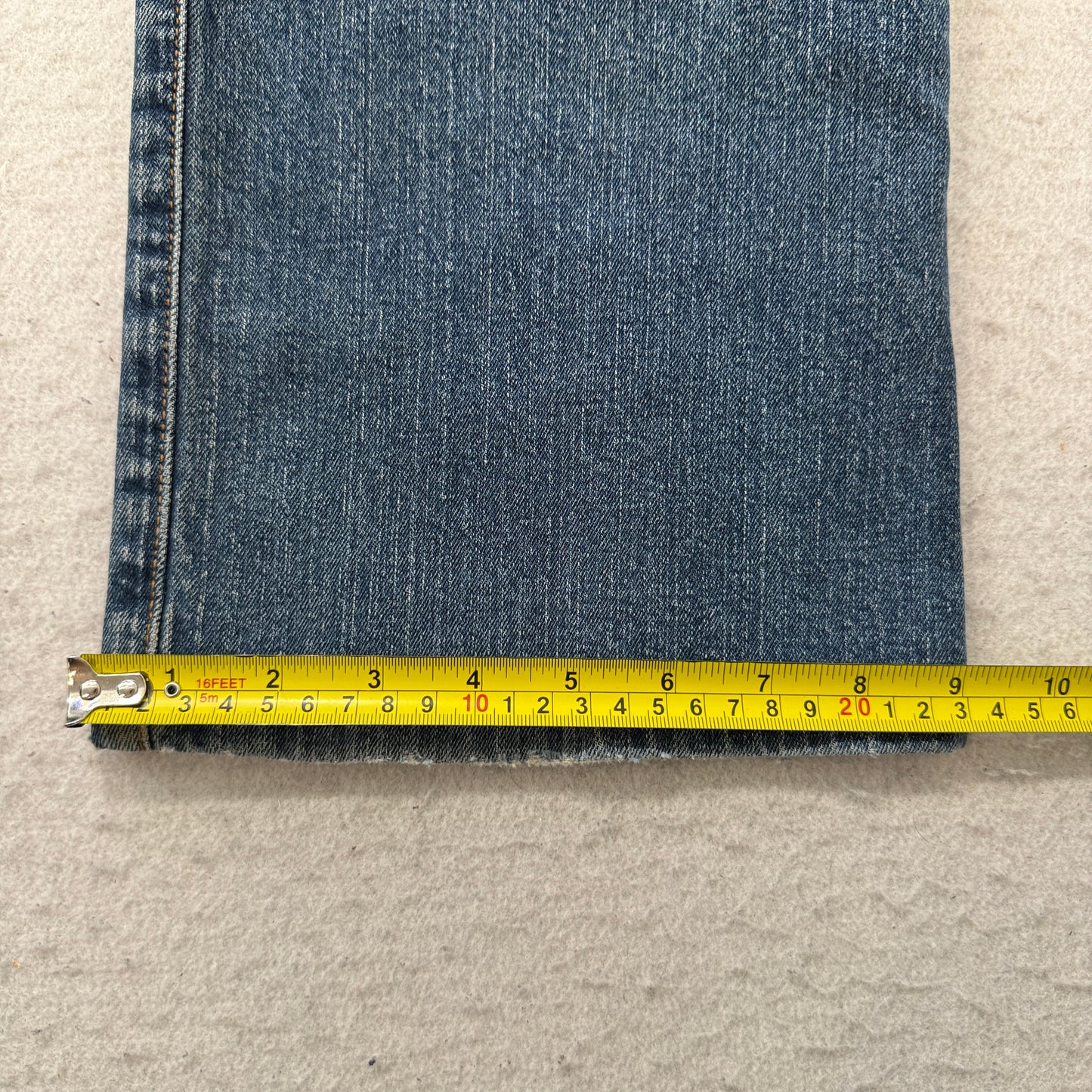 Vintage Lucky Brand Dungarees Men's Blue Flared Leg Denim Jeans Classic - W33