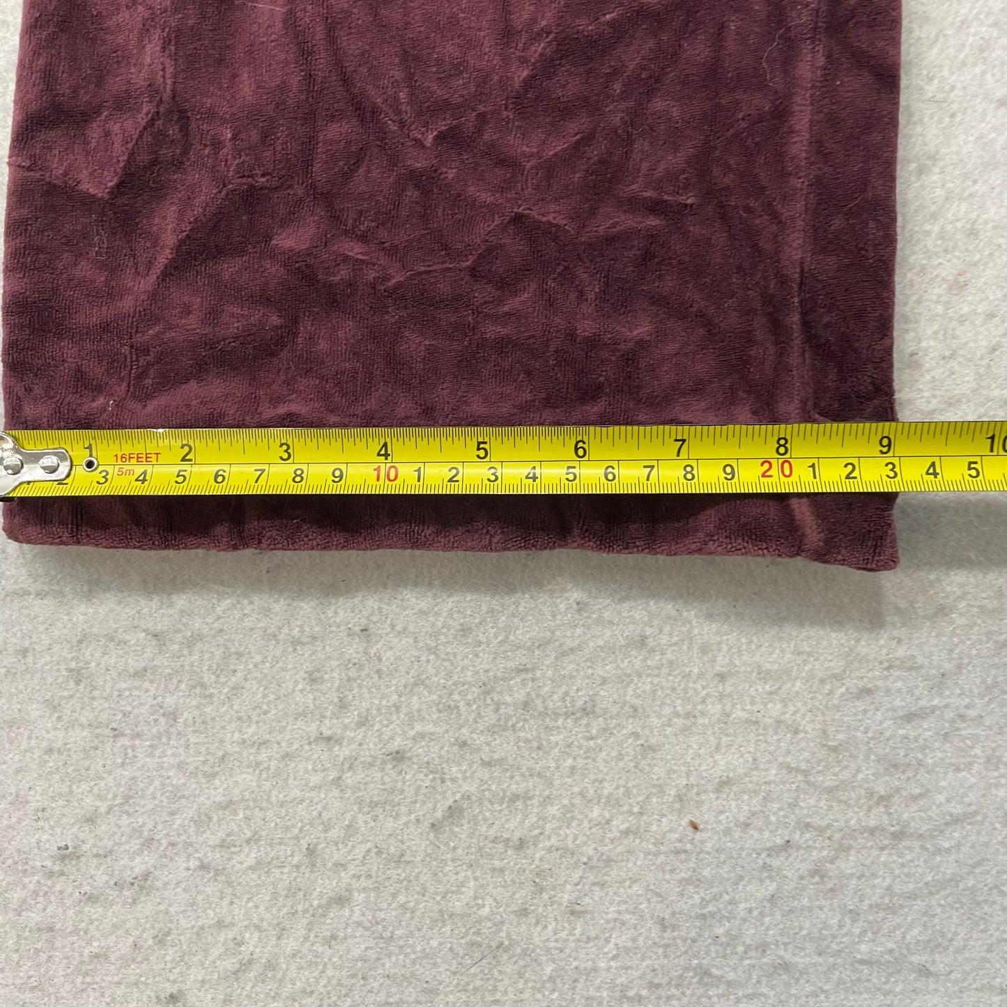 2003 Vintage Juicy Couture Women's Burgundy Velour Flared Track Pant Logo Size S