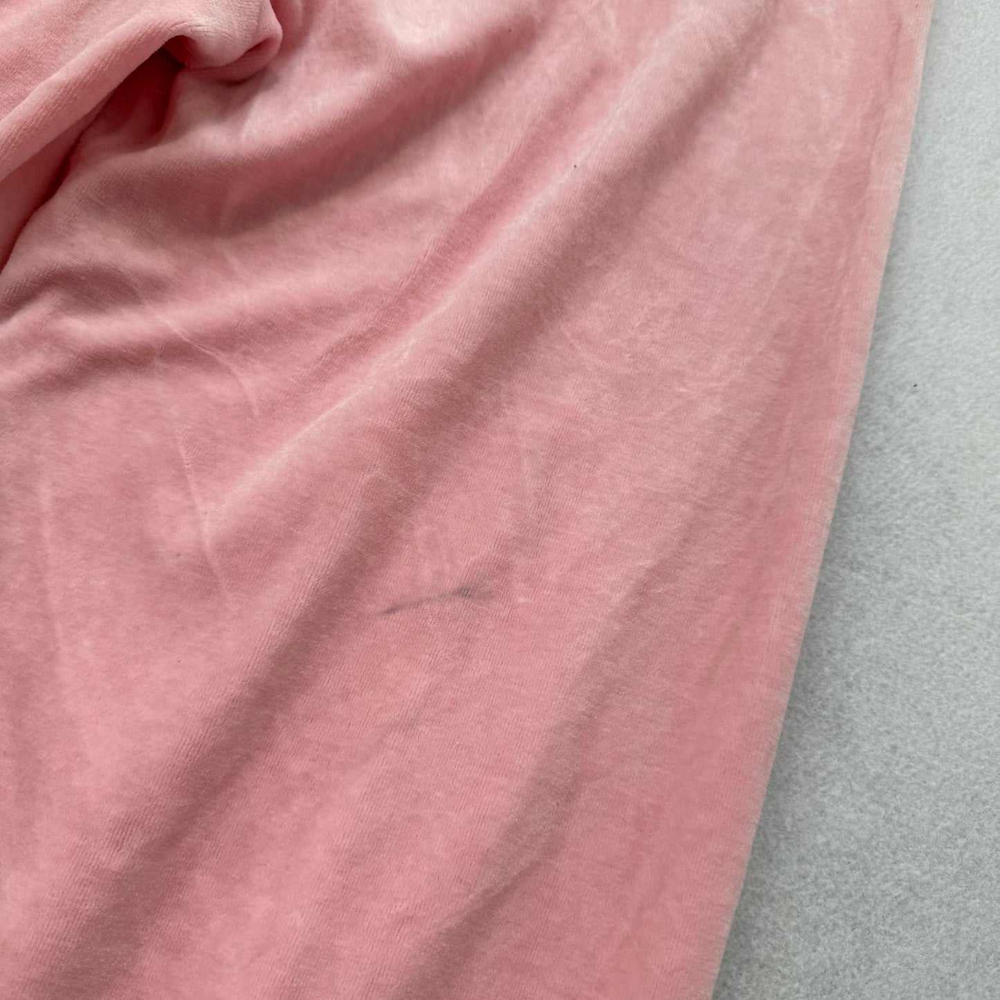 Vintage Juicy Couture Women Pink Velour Flared Track Pant Drawstring Logo Size S