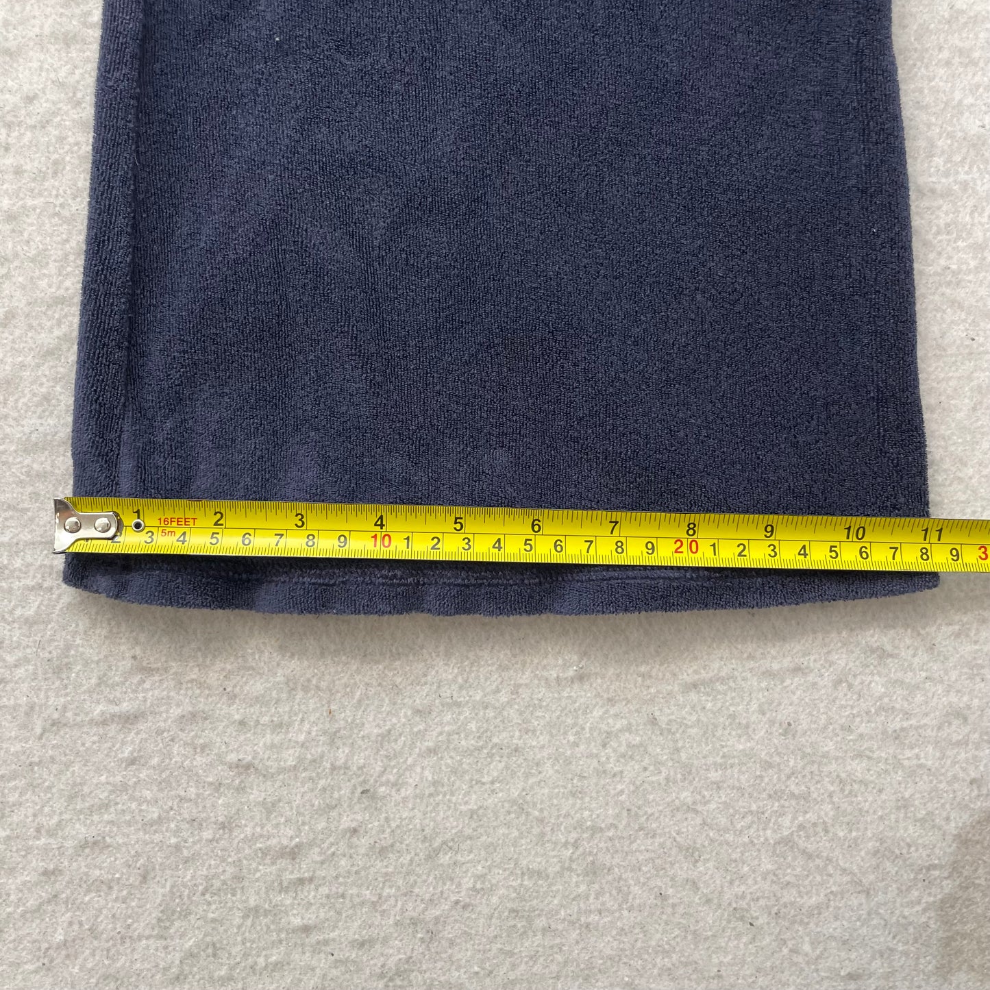 Vintage Juicy Couture Women's Navy Terry Cloth Flared Track Pants Pockets Size S