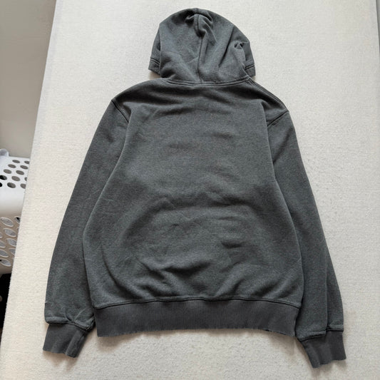 Nike Men's Charcoal Gray Cotton Pullover Hoodie Kangaroo Pocket Logo Y2K Size L