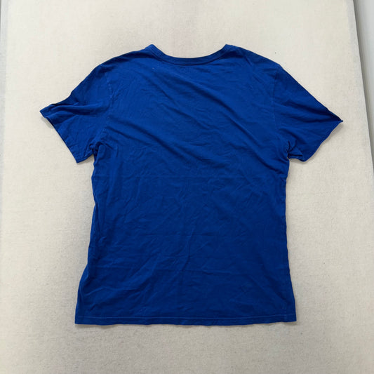 Calvin Klein Jeans Royal Blue Cotton T-Shirt Short Sleeves Crewneck Logo Size M