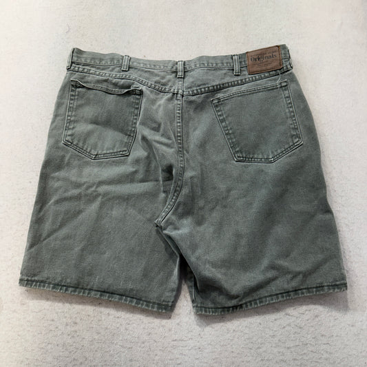 Vintage Wrangler Hero Originals Men's Sage Green Denim Shorts Pockets Size W38