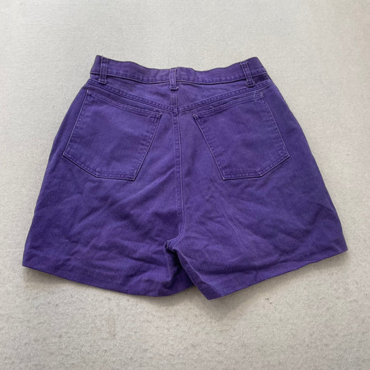 Carolina Colours Women’s Purple 100% Cotton Denim Shorts High Waisted Size 11/12