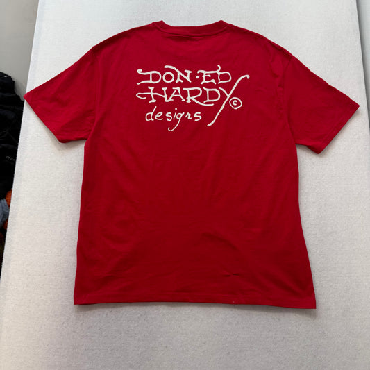 ED HARDY “Dragon Panther” RED GRAPHIC TEE