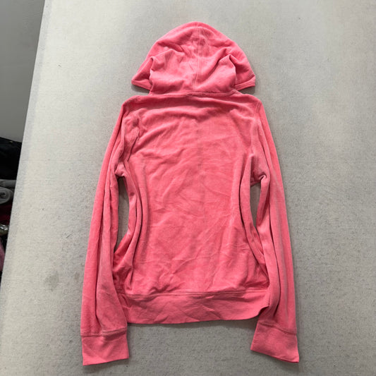 Juicy Couture Women's Watermelon Velour Zip Up Hoodie Loungewear Preppy Size M