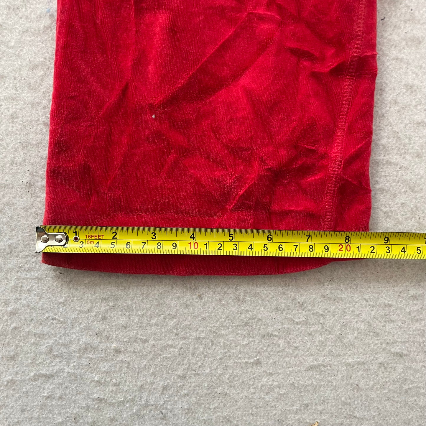 Juicy Couture Women's Red Velour Flared Track Pant Drawstring Loungewear Size M