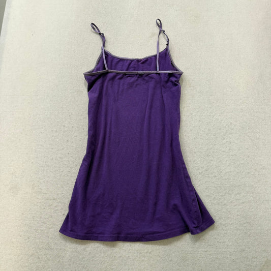 Deb Women's Royal Purple Cotton Camisole Tank Top Spaghetti Straps Cami Size L