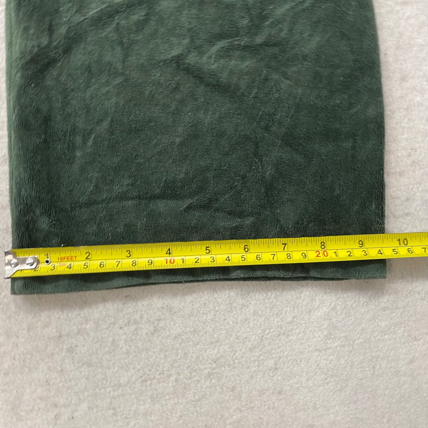 Vintage Juicy Couture Women Dark Green Velour Flare Track Pant Drawstring Size S
