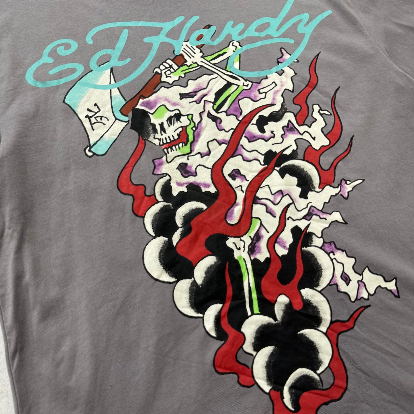 ED HARDY “Reaper” GREY GRAPHIC TEE