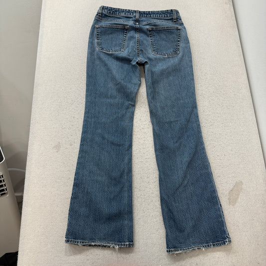 Gap Women's Blue Flare Stretch Denim Jeans Zip-Fly Pocket Classic Fit Size 10
