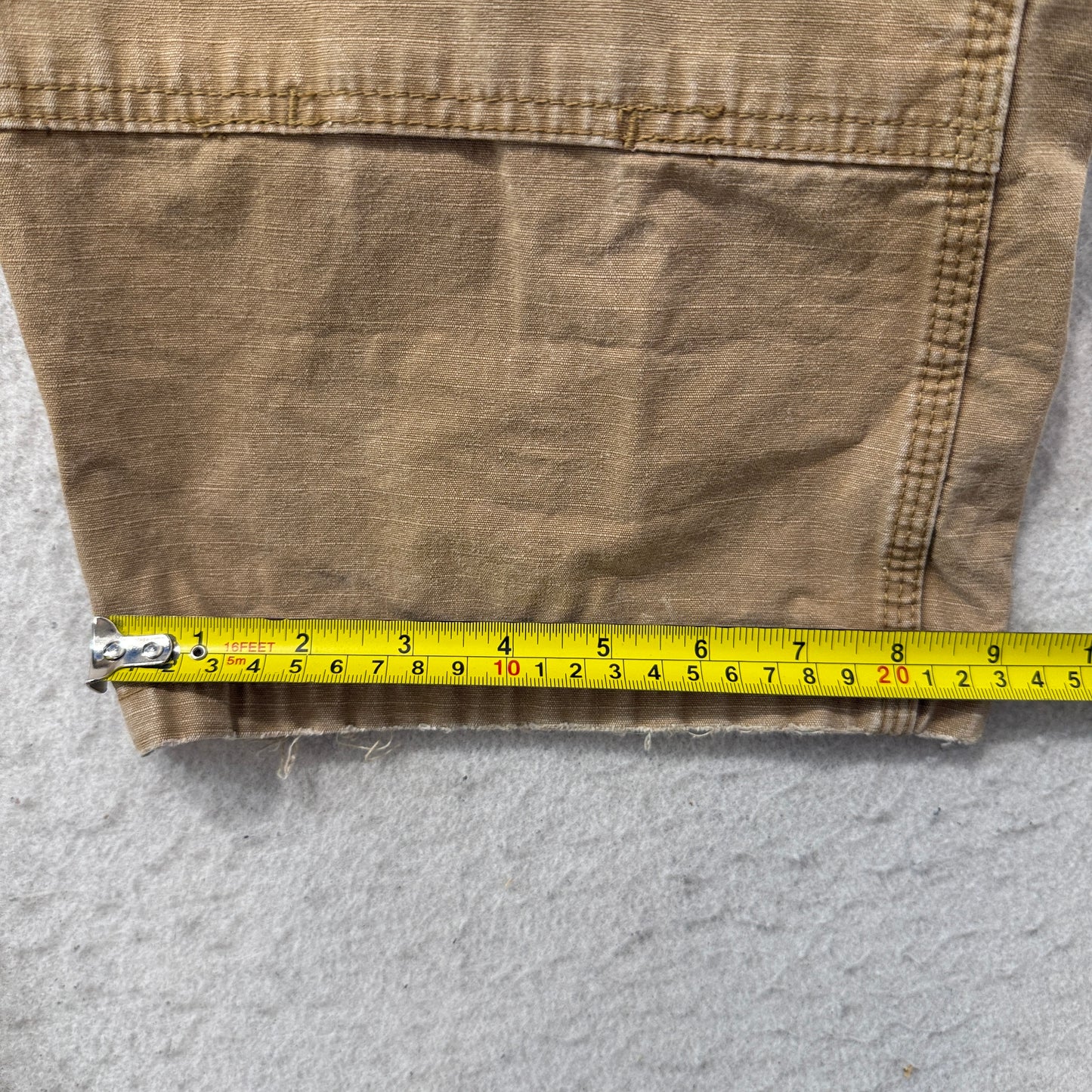 Wrangler Workwear Men's Khaki Loose Fit Cargo Pants Pockets Logo Size W42
