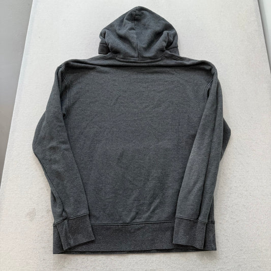 Nike Men's Gray Pullover Hoodie Long Sleeve Pocket Swoosh Logo Casual Y2k Size M