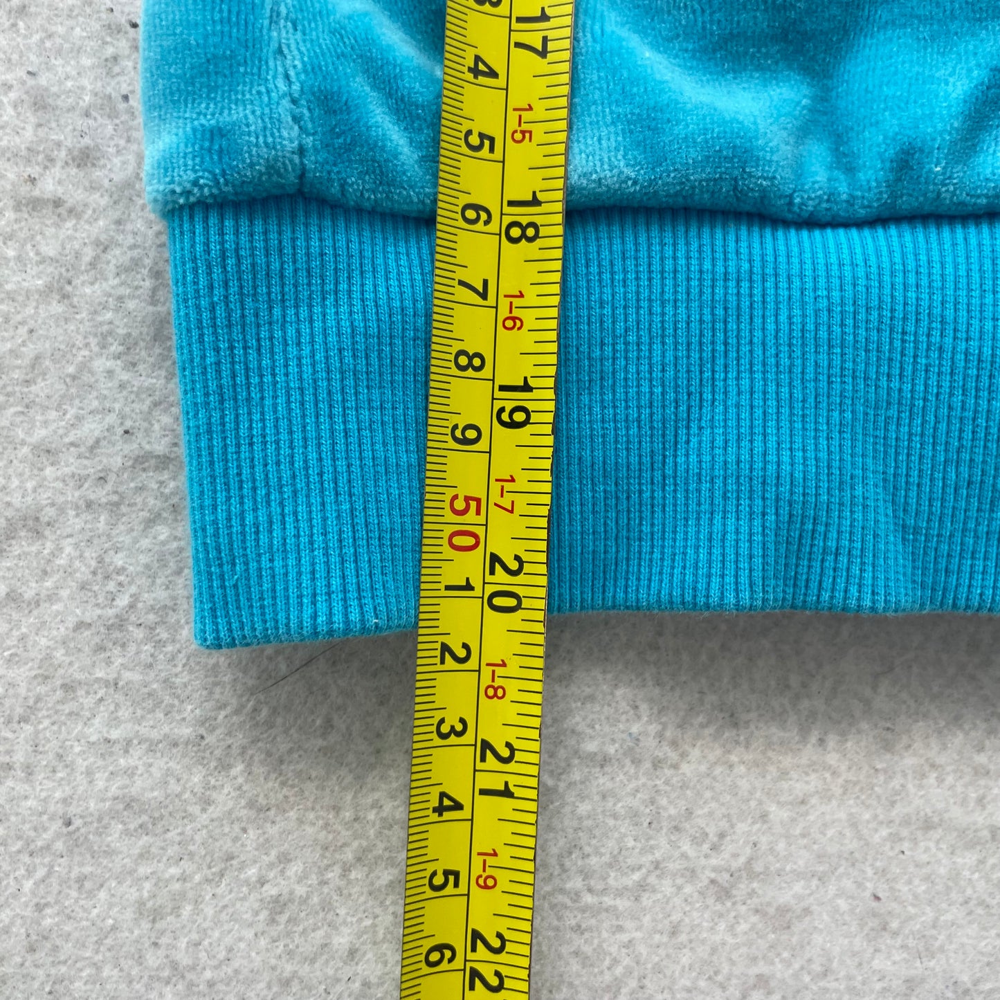 Paul Frank Women's Turquoise Blue Gray Velour Zip Up Cropped Hoodie Logo Size L