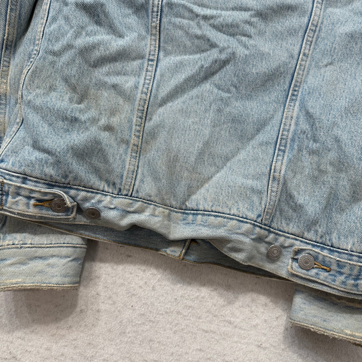 Levi's Men's Blue Sherpa Lined Denim Trucker Jacket Insulated Light Wash Size S