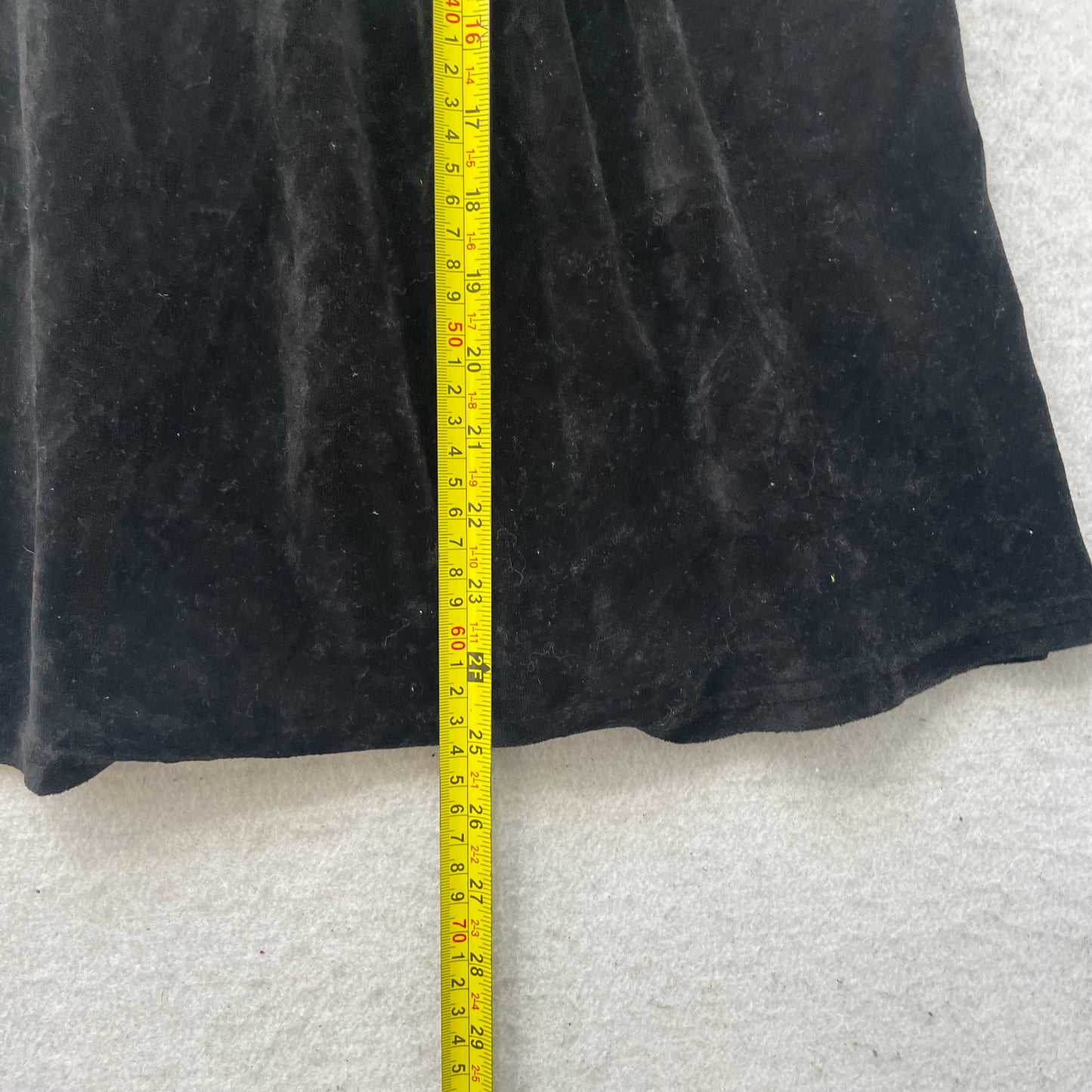 2003 Vintage Juicy Couture Black Velour Smocked Tube Dress Strapless Size S