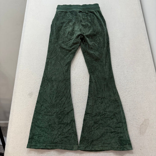 Vintage Juicy Couture Womens Dark Green Flared Track Pant Bell Bottom Y2K Size S