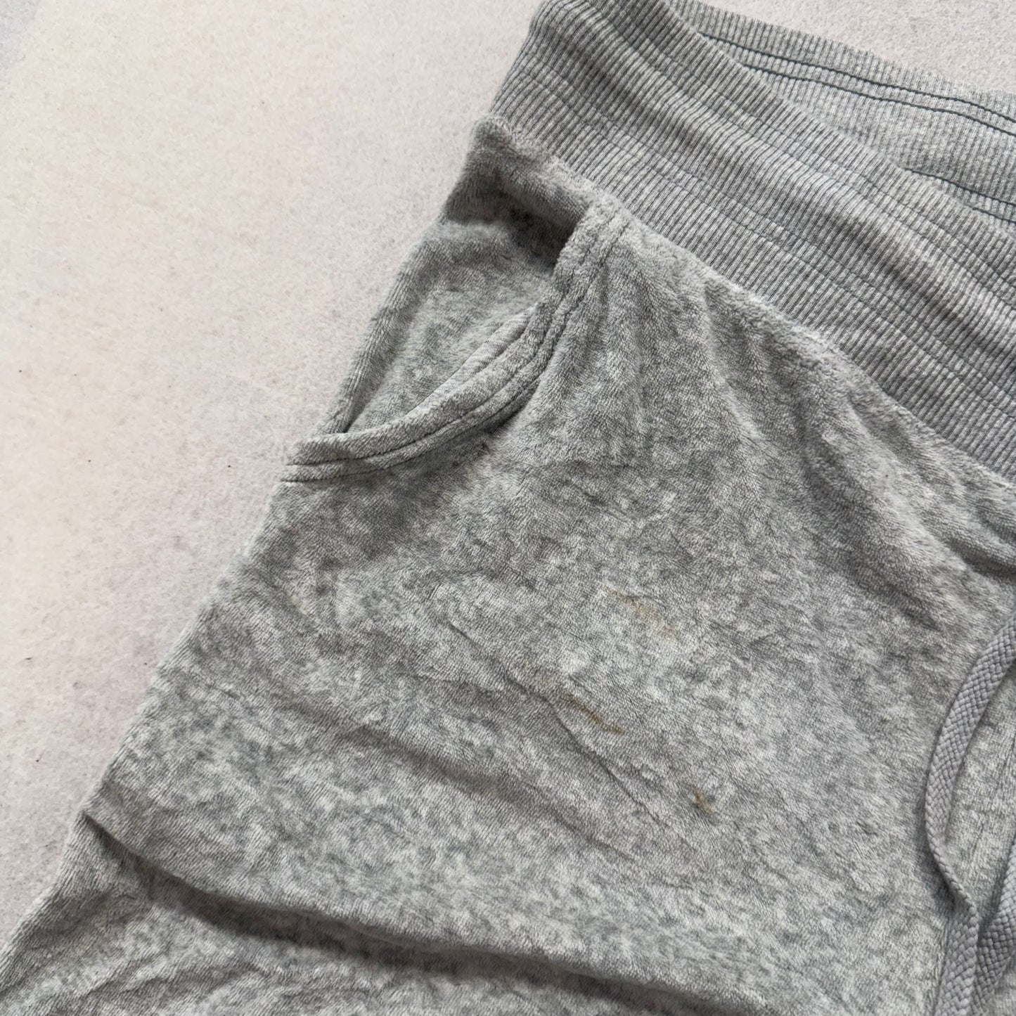 Juicy Couture Women Heather Gray Terrycloth Bell Bottom Flare Track Pant Size XL