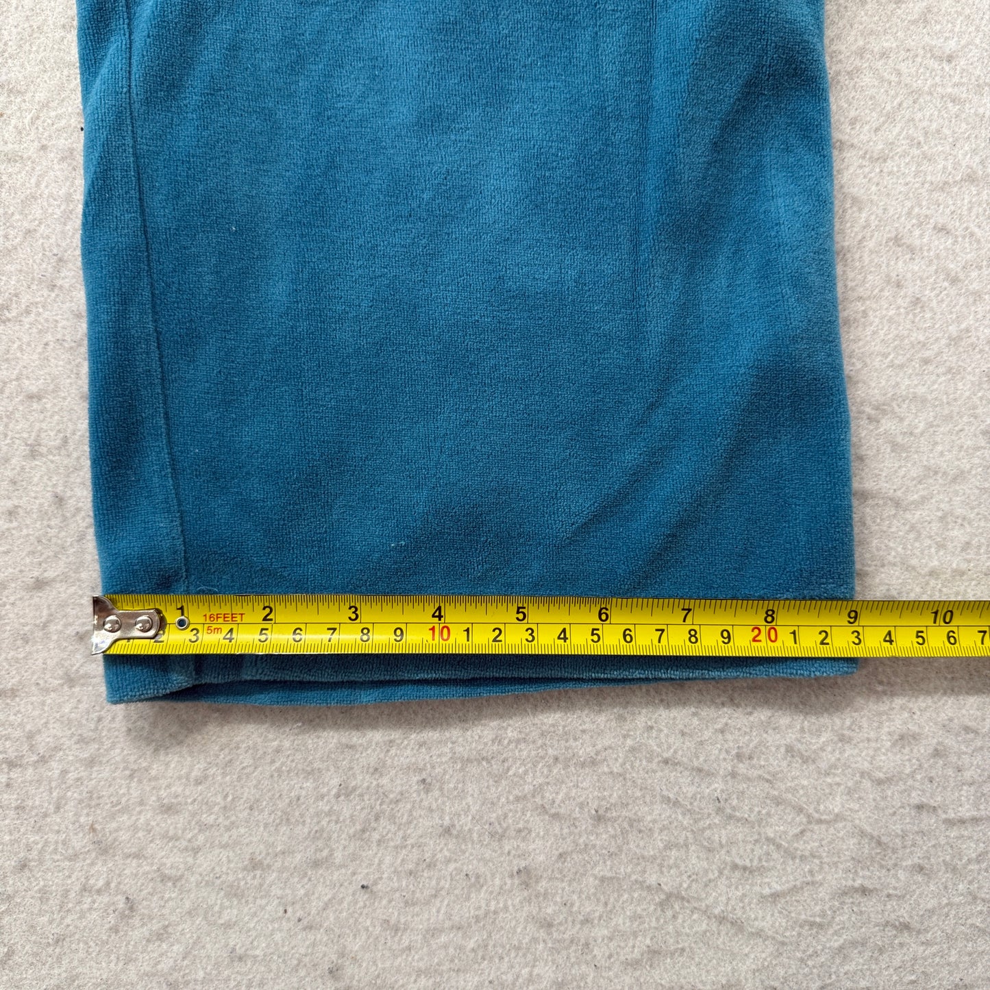 Juicy Couture Women's Teal Blue Velour Tracksuit Set Hoodie & Flared Pant Size M