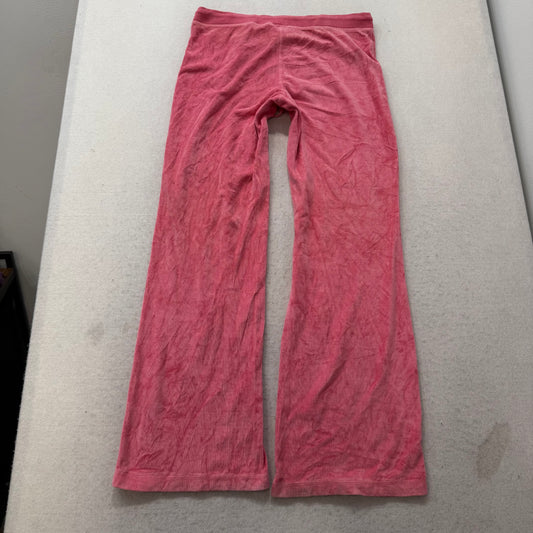 Juicy Couture Women's Baby Pink Flared Track Pant Loungewear Low Rise Y2K Size M